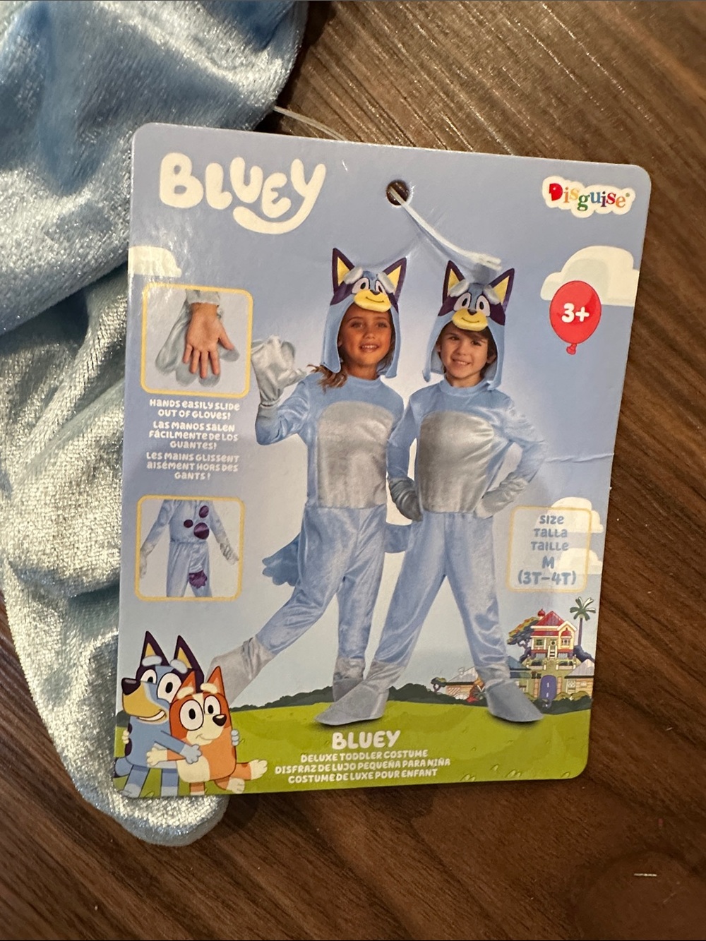 NWT Disguise Bluey Light Blue Plush Toddler Costume unisex size medium 3T – 4T